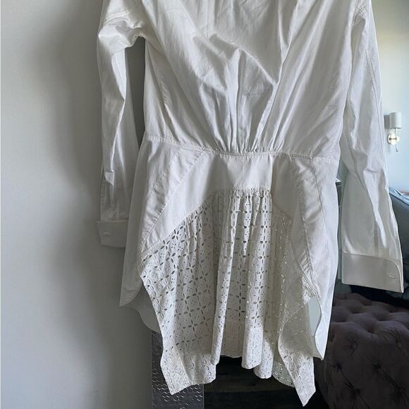 [ALAIA] authentic button down white shirt with eyelet back detail - Picture 4 of 6
